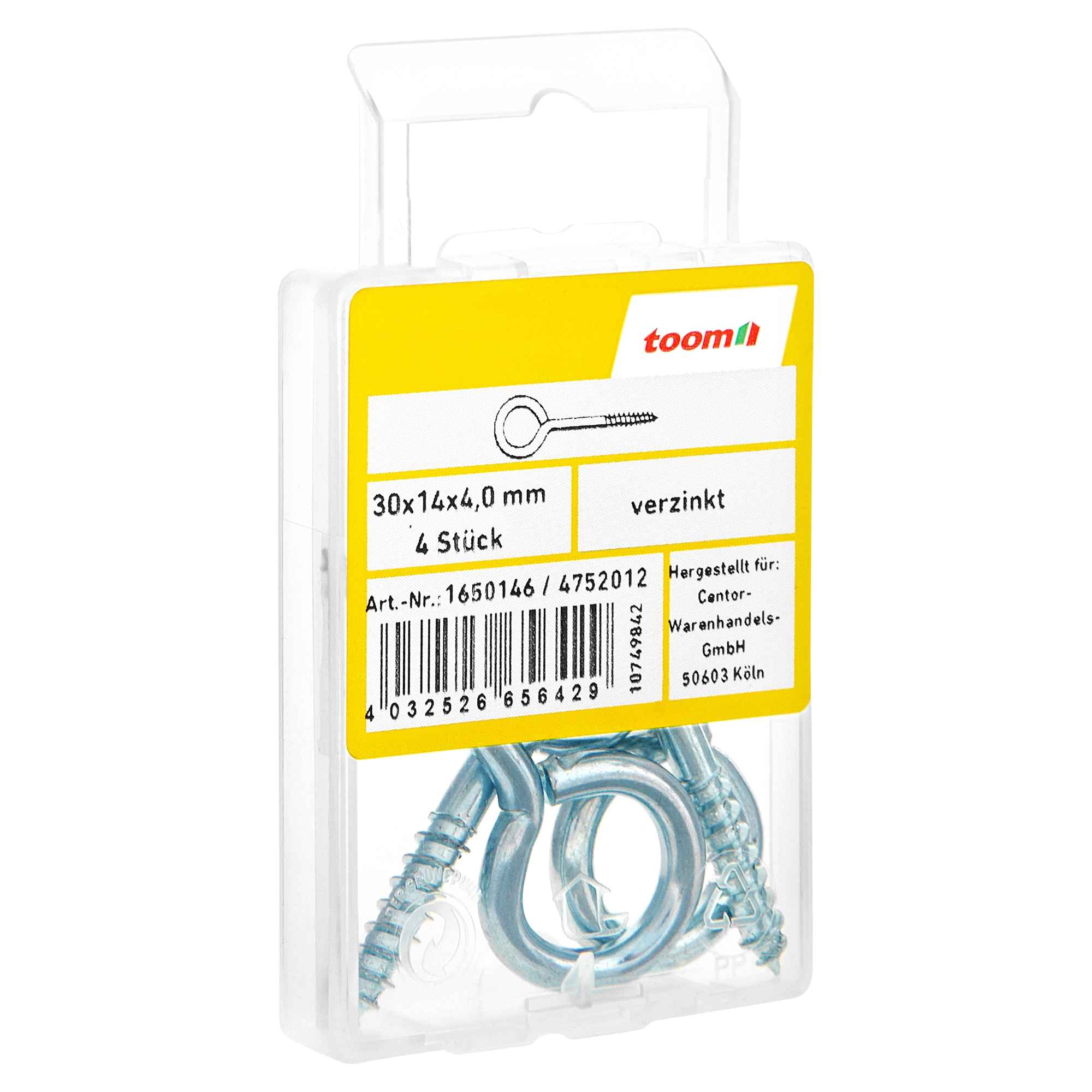 toom Ringschrauben Ø 3,8 mm 3 cm 4 Stück