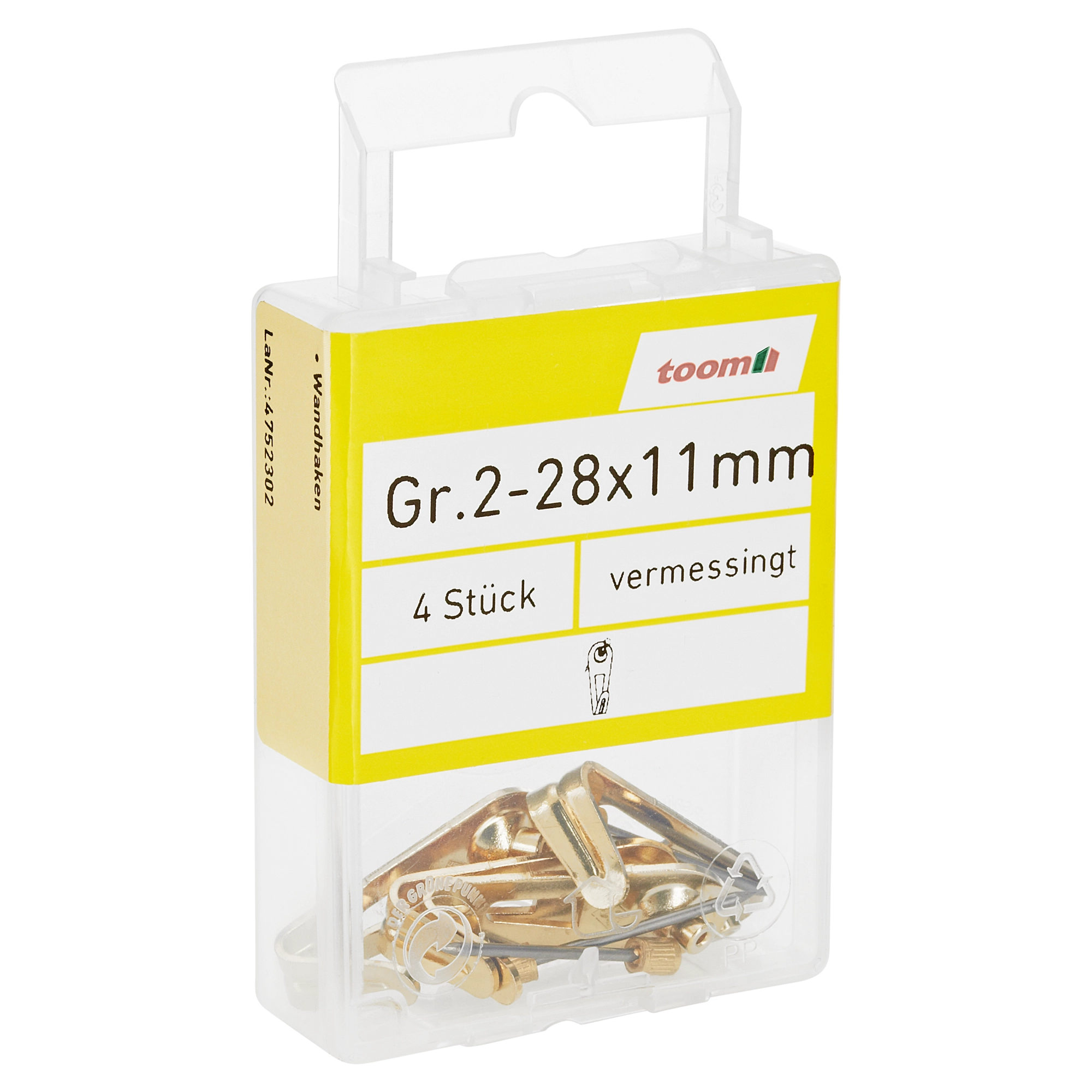 toom Wandhaken Gr. 2 4 Stück