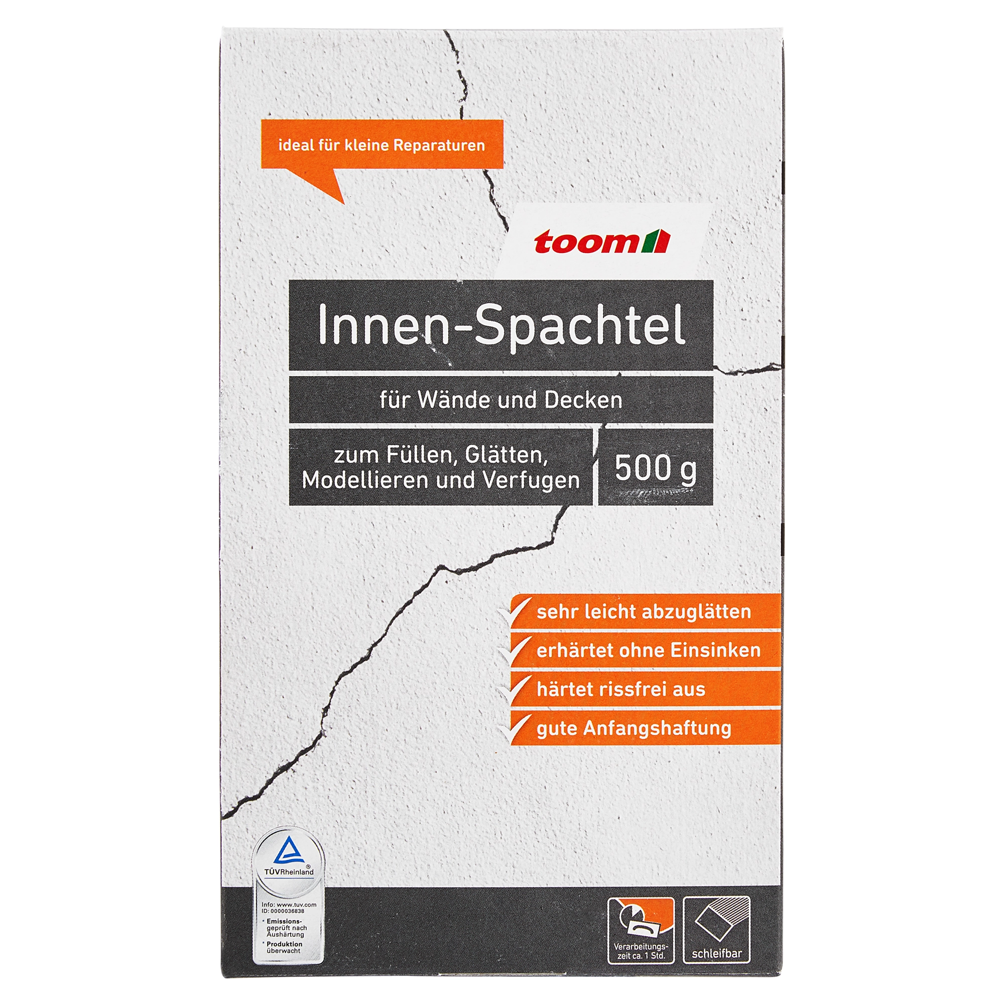 toom Innen-Spachtel Gipsbasis hellgrau 0,5 kg