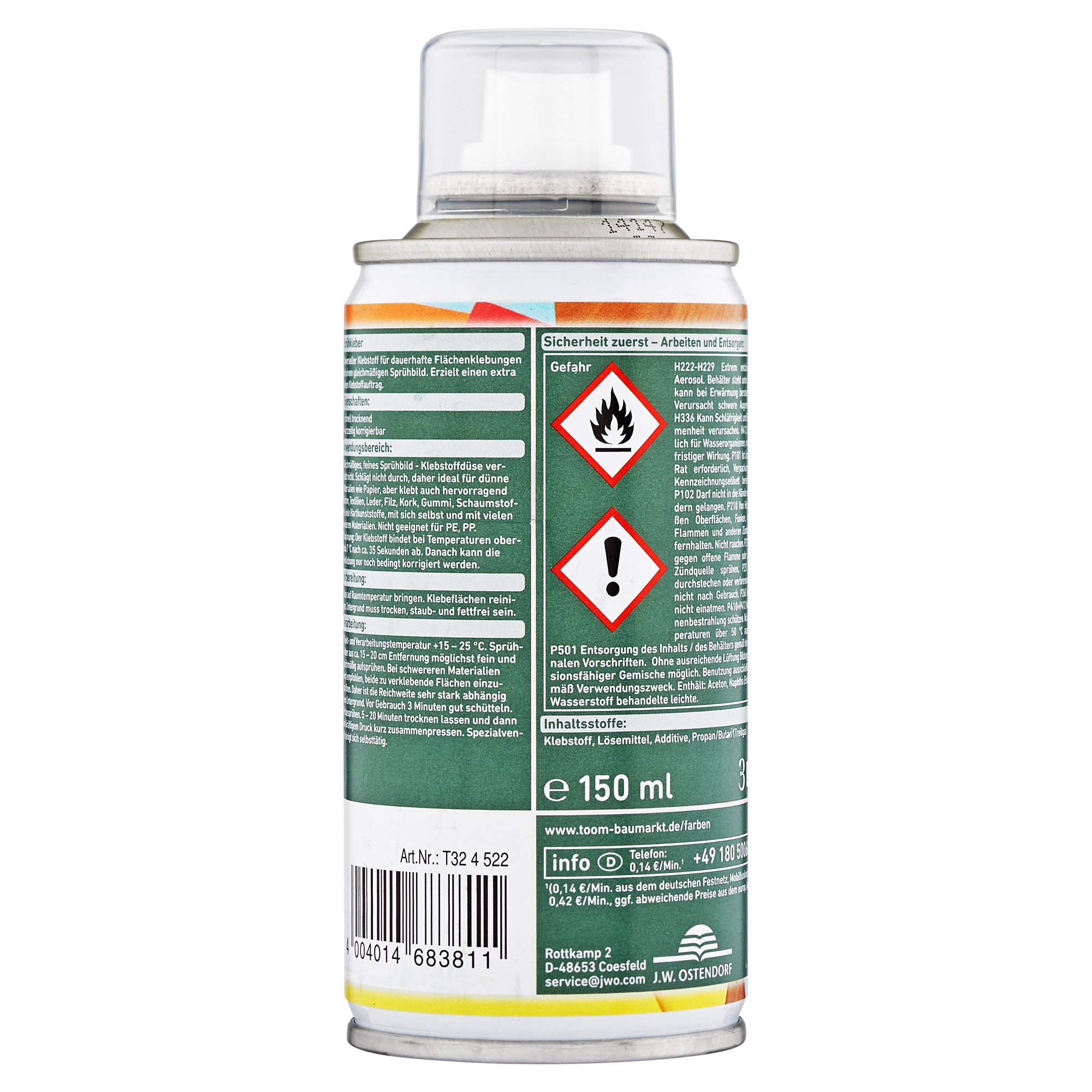 toom Sprühkleber farblos 150 ml