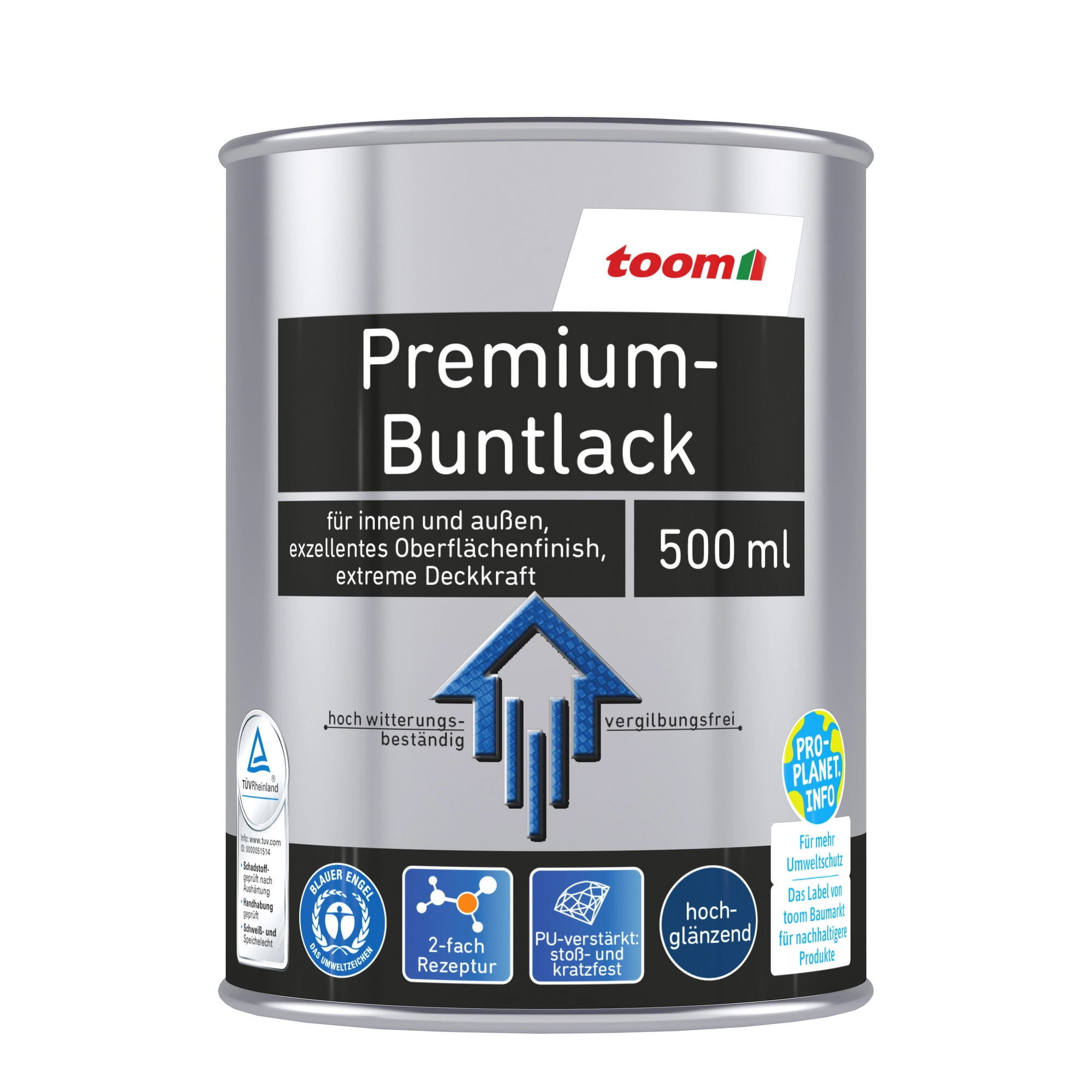 toom Premium-Buntlack purpurrot glänzend 500 ml