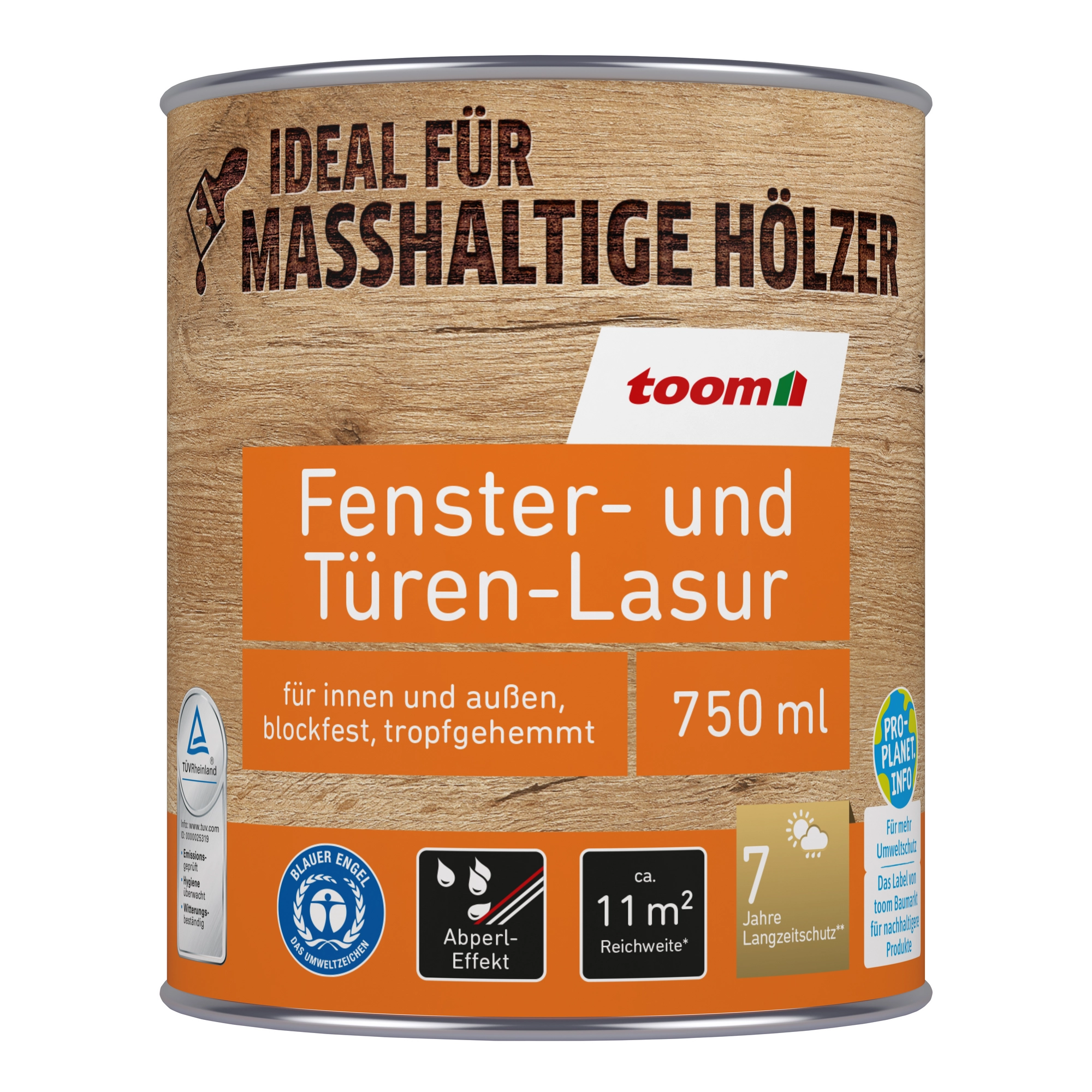 toom Fenster- und Türen-Lasur mahagonifarben 750 ml