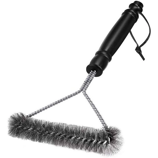 SHMSHNG Grillbürste, (1-tlg), Grillbürste 30 cm Langer Edelstahl Borsten PP Wärmedämmung Griff, BBQ Grill Bürste
