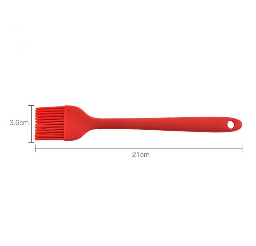 SHMSHNG Grillbürste »2 Stücke 21cm Silikon Backpinsel Basting Gebäckbürste Grillbürste Gebäck Kochbürste Öl Backbürsten Hitzebeständige Küche Pinsel Lebensmittel Spülmaschinengeeignet Backbürste Farbe Rot«, (Economy-Paket), hohe Temperaturbeständigkeit bi