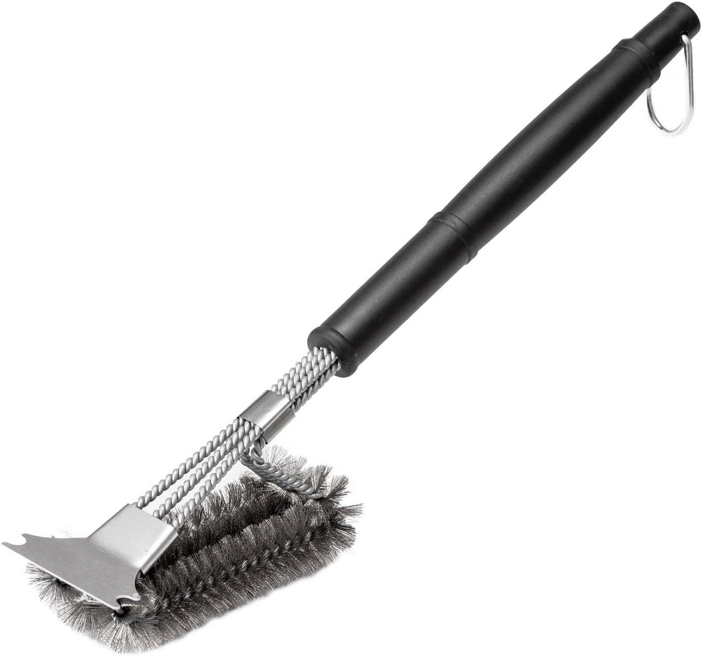 Brightake Grillbürste »Premium Grillbürste mit Messing Borsten und schraubbarem Griff, 45 cm - Grill Reinigungsbürste für Grillrost, Grillrost Bürste mit langem 3-Fach Bürstenkopf und Schaber«