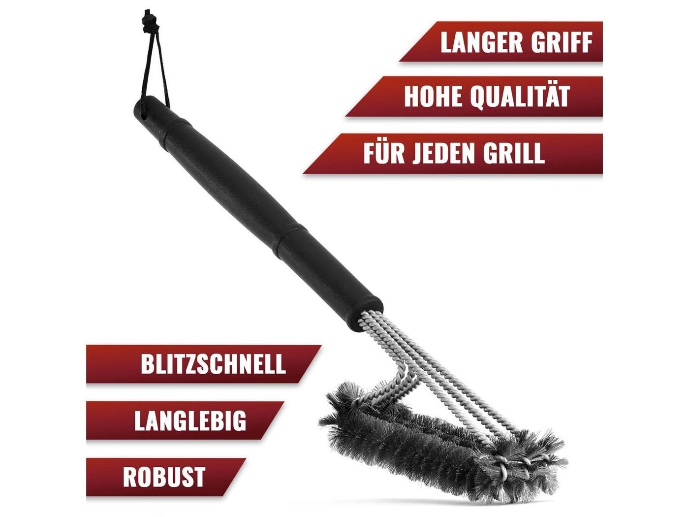 natumo Grillbürste »50cm Edelstahl Grillbürste«