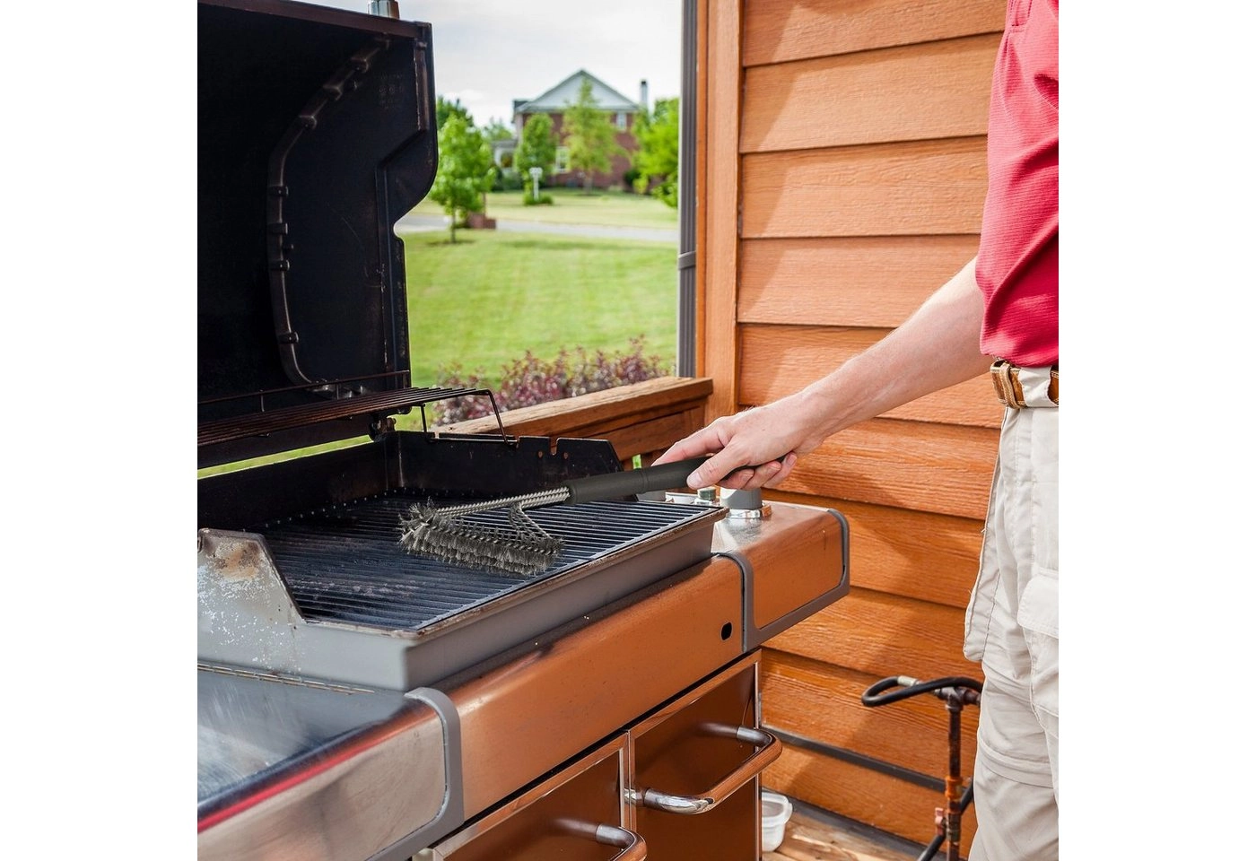 relaxdays Grillbürste »9 x Grillbürste Edelstahl«