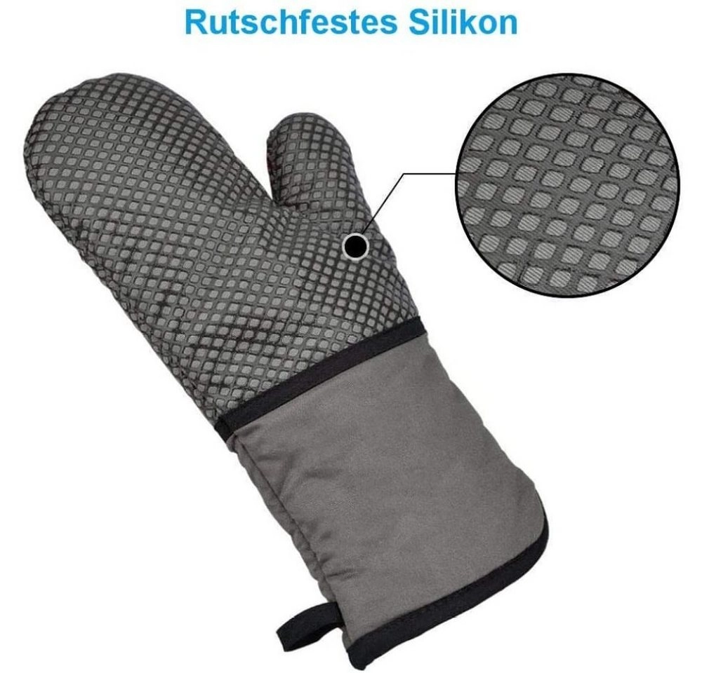 Jormftte Hitzeschutzhandschuhe »Ofenhandschuhe - höchste Qualität aus Baumwolle - hitzebeständige Backhandschuhe - extra lang und rutschfest«