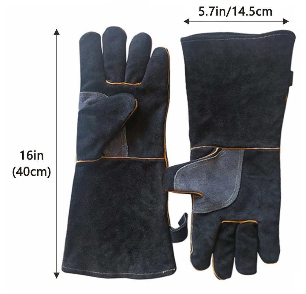 FeelGlad Hitzeschutzhandschuhe »1 Paar Grillhandschuhe fügen die Aluminiumfolie Futter Extrem hitzebeständig lang in Universalgröße, Ofenhandschuhe, Kaminhandschuhe für Barbecue, Küche, Backofen, Mikrowellenherd«