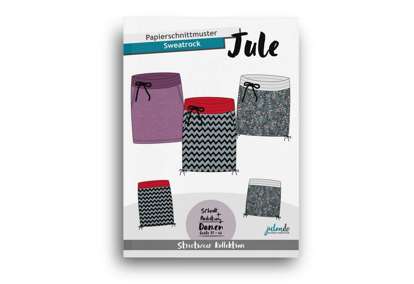 julendo Stoffschablone »Schnittmuster Sweatrock "Jule", Gr. 32 bis 44 (Sprache: Deutsch)«