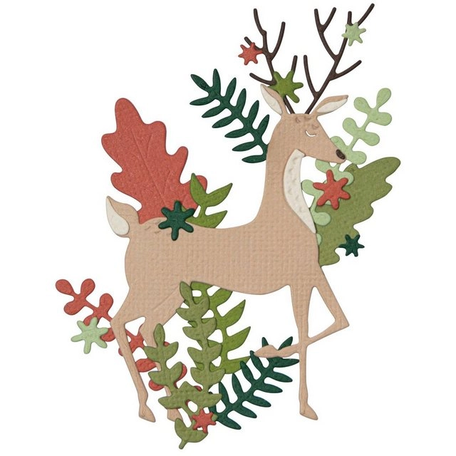 Sizzix Motivschablone »Thinlits Delightful Deer«, 19 Teile