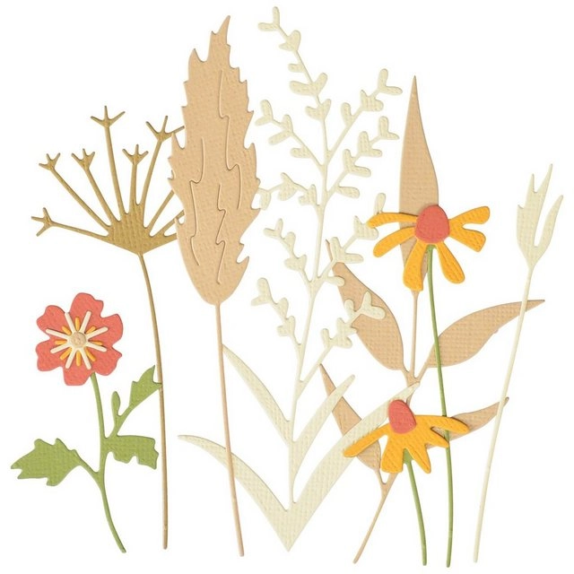 Sizzix Motivschablone »Thinlits Delicate Autumn Stems«, 8 Teile