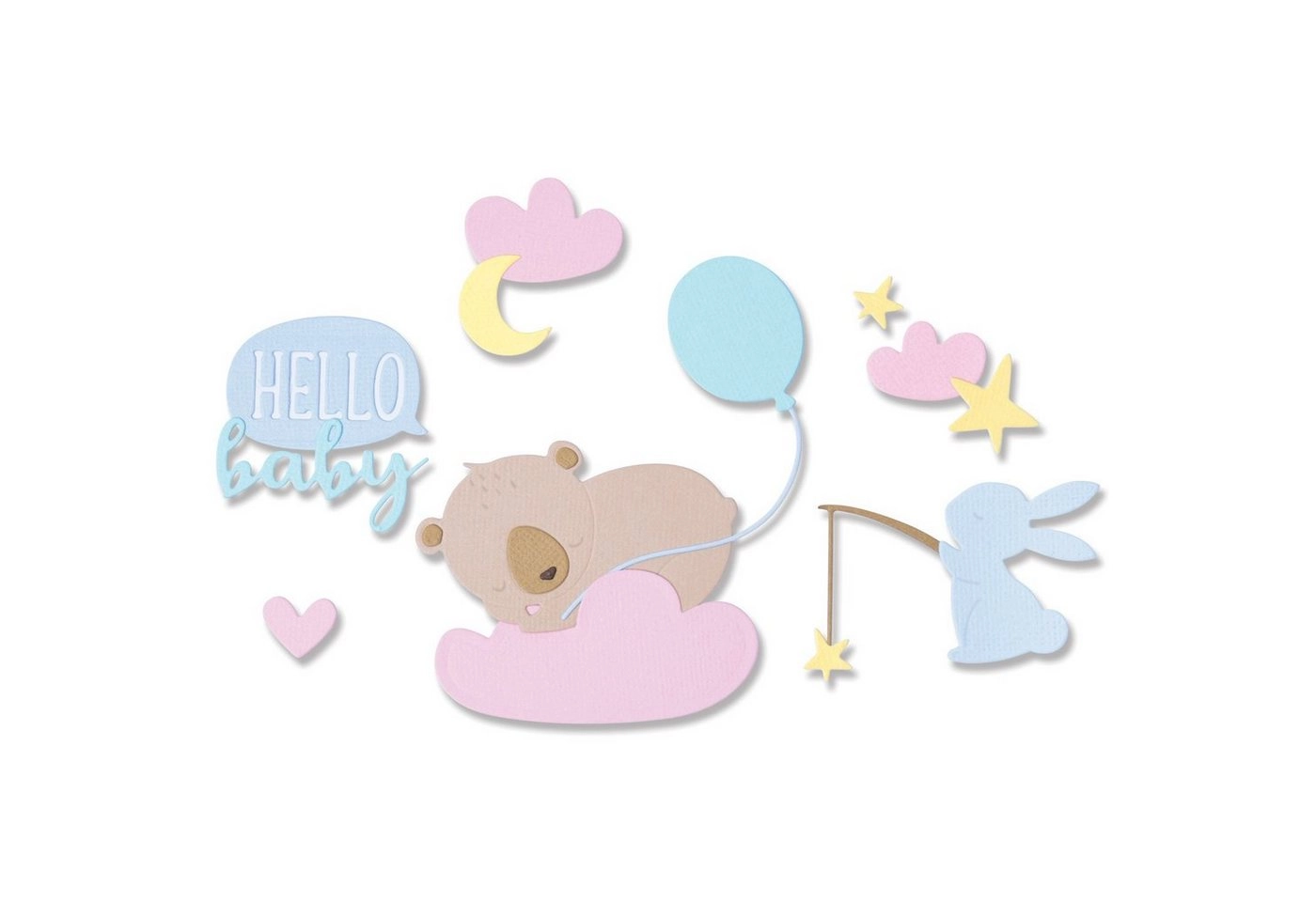 Sizzix Motivschablone »Hello Baby«, 12 Teile