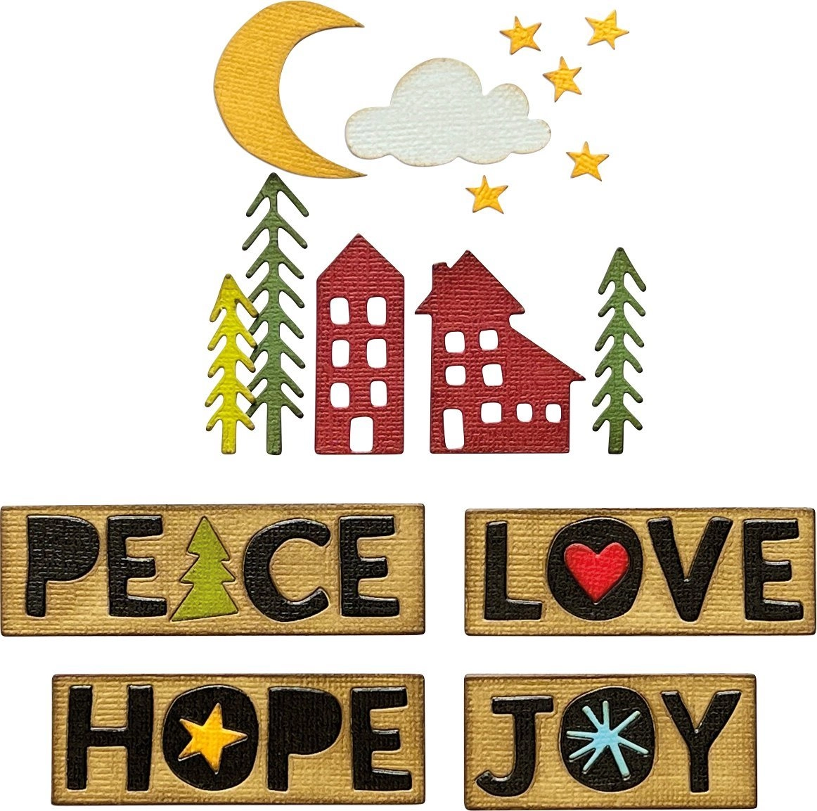 Sizzix Motivschablone »Thinlits Stanzschablone Christmas Cutouts by Tim H«, 16 Teile