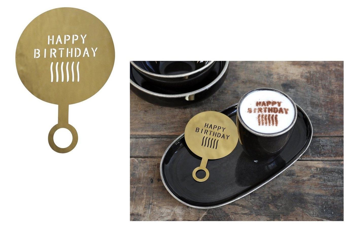 Chic Antique Motivschablone »Kaffee Schablone Happy Birthday Chic Antique 61644-13«