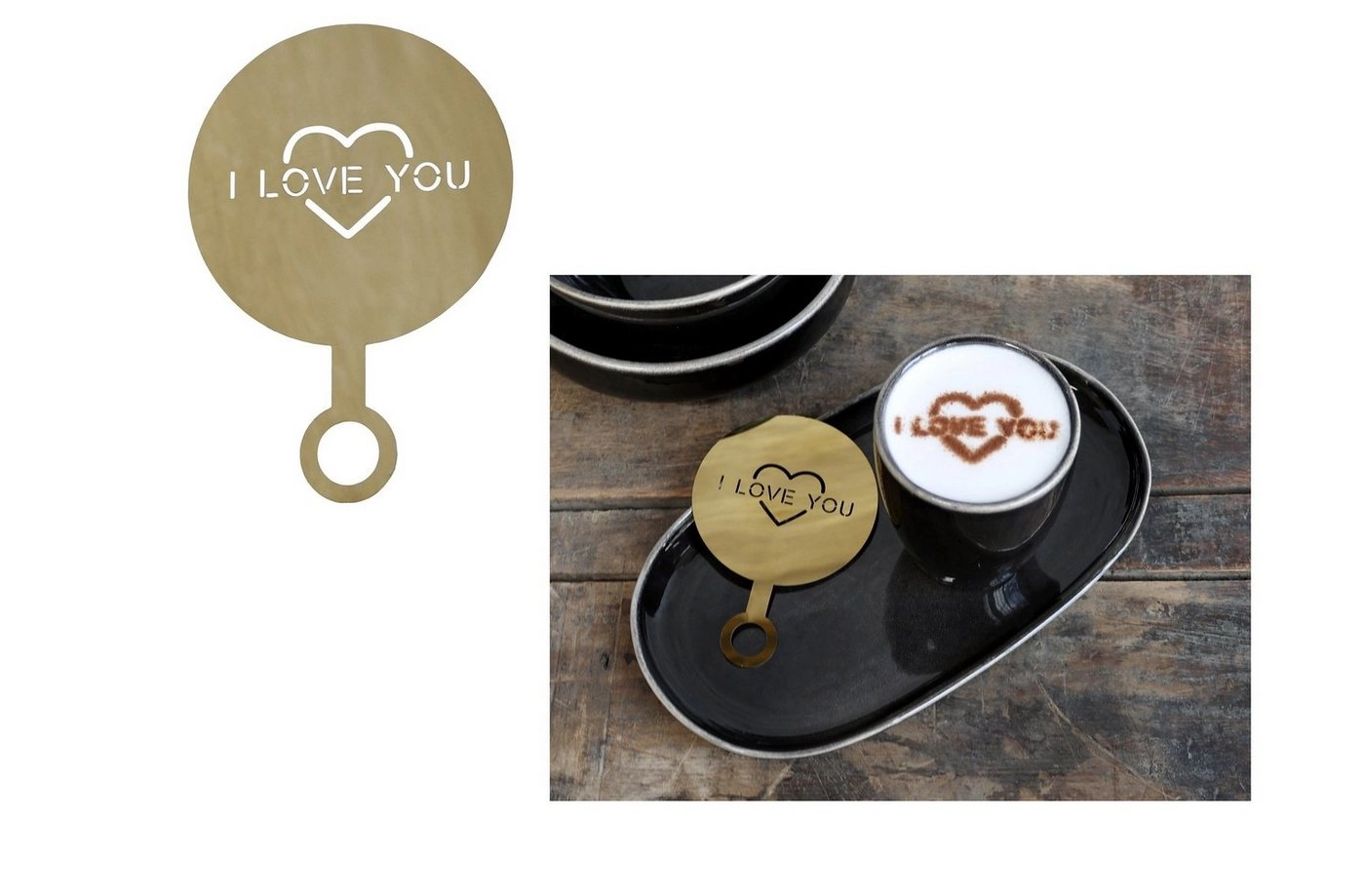 Chic Antique Motivschablone »Kaffee Schablone I LOVE YOU Chic Antique 61645-13«