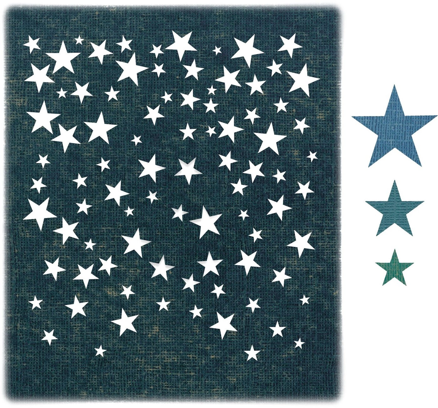 Sizzix Motivschablone »Stanzschablone Falling Stars by Tim Holtz«, 4 Teile