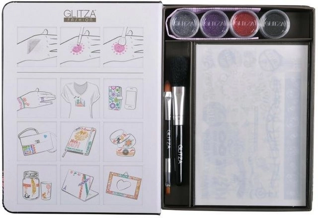 Knorrtoys® Kreativset »GLITZA FASHION Deluxe Set Rebel«, (Set), Für alle Oberflächen geeignet
