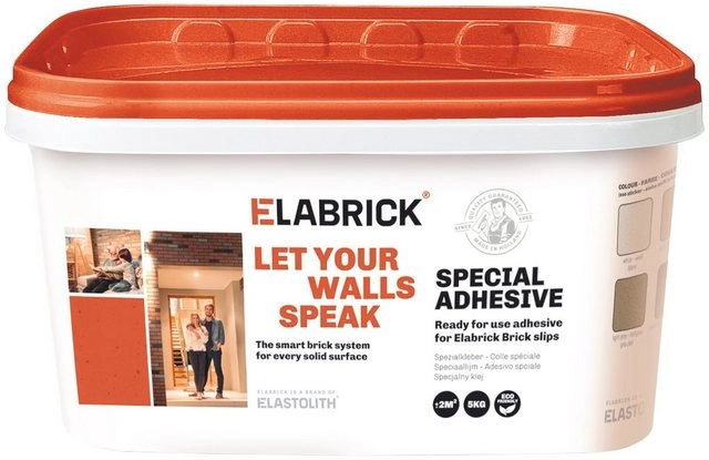 Elabrick Klebstoff, Spezialkleber Verblender, 5 kg, sandgrau