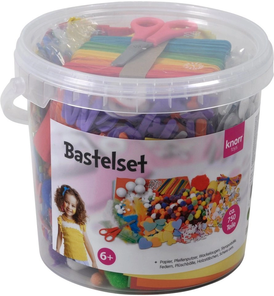 Knorrtoys® Kreativset »Bastelset Eimer (750tlg)«, (Set), perfekt zum mitnehmen für unterwegs