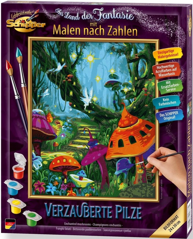 Schipper Malen nach Zahlen »Meisterklasse Klassiker - Verzauberte Pilze«, Made in Germany