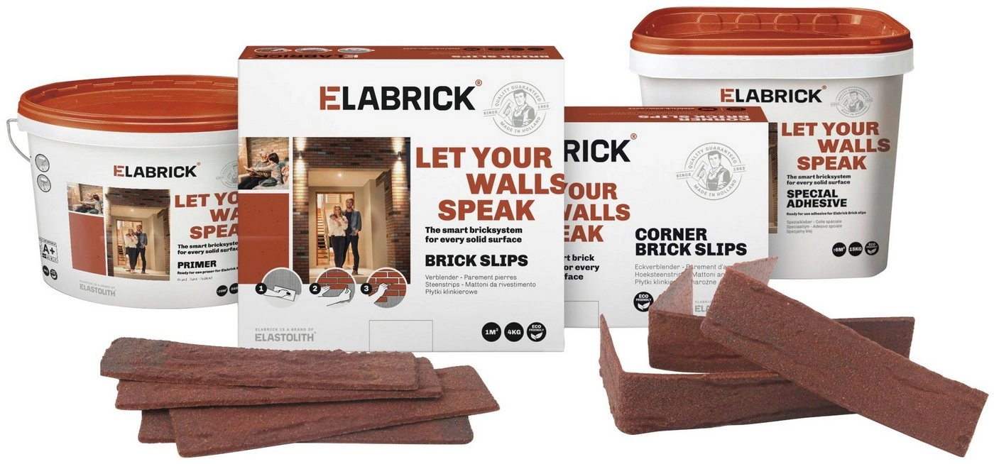 Elabrick Klebstoff »55303«, Spezialkleber Verblender, 15 kg, zementgrau