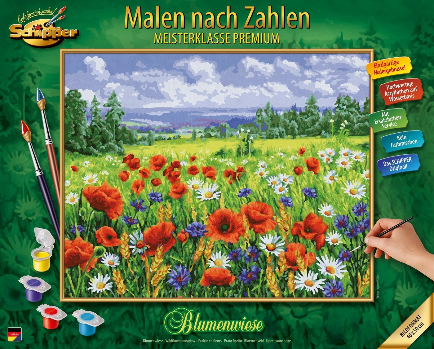 Schipper Malen nach Zahlen »Meisterklasse Premium - Blumenwiese«, Made in Germany