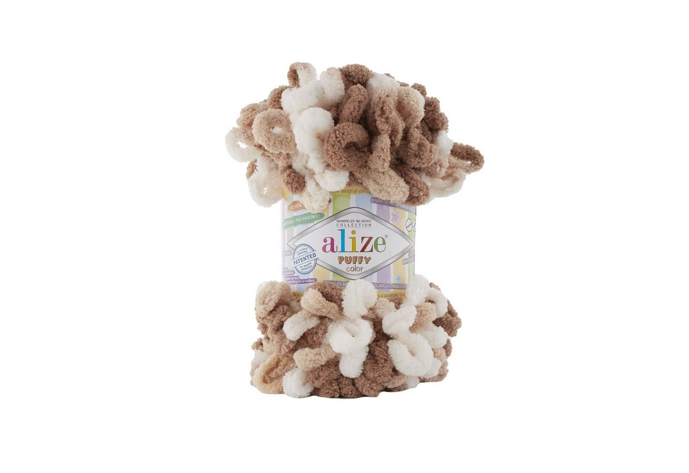 Alize »100g Strickgarn ALIZE Puffy Color Fingerstrickgarn Schlaufenwolle Stricken ohne Nadel« Häkelwolle, 9 m, 6398