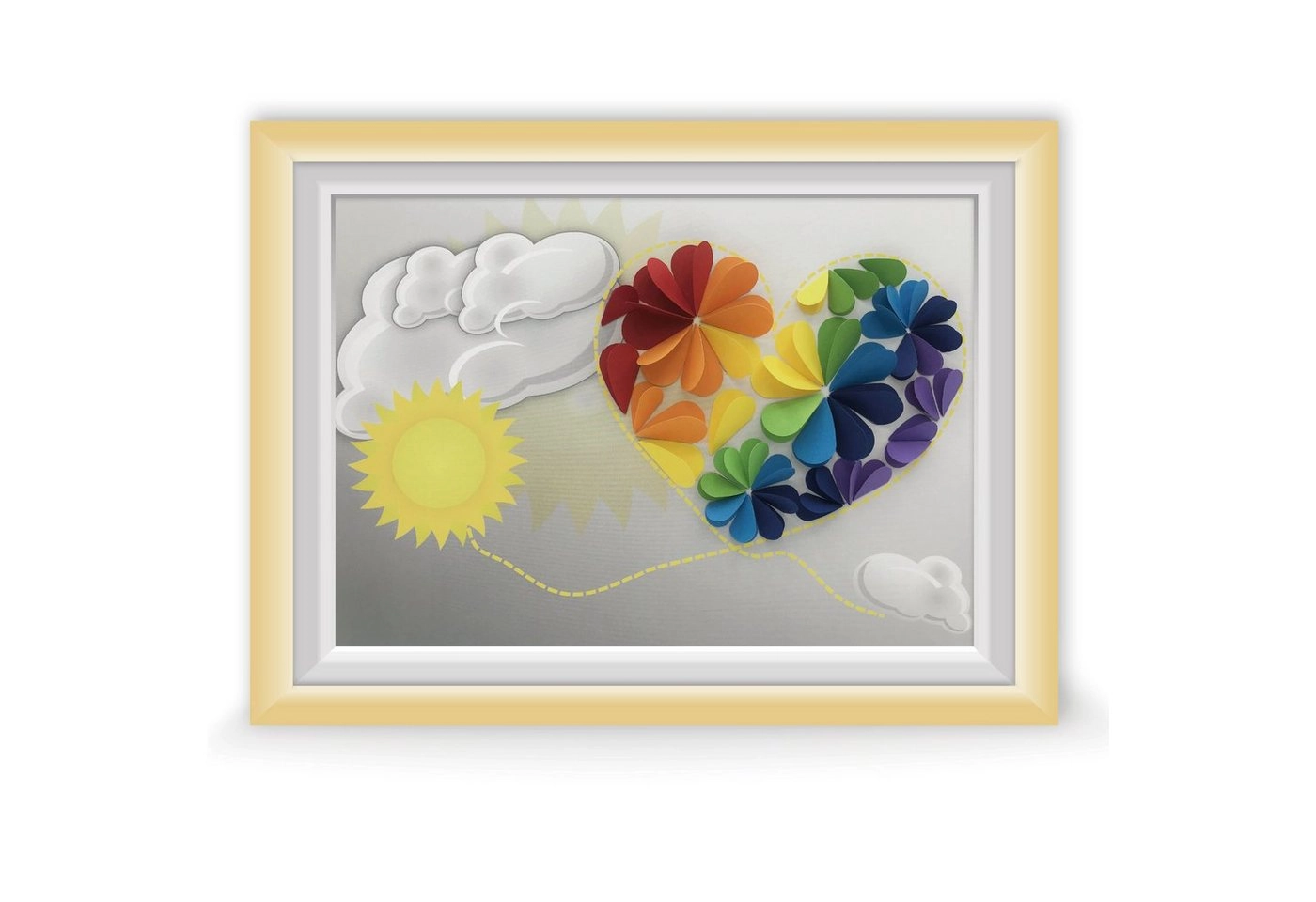 Kamary-Gallery, Basteln nach Zahlen Kreativset »Bastelset Motiv Herz, versch. Varianten, Basteln nach Zahlen für Kinder und Erwachsene, Papierbastelset 3D Bild«, Made in Germany