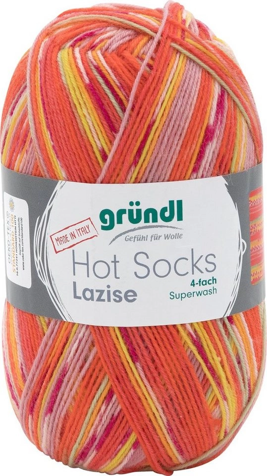 Gründl »Hot Socks Lazise« Häkelwolle, 4-fach, 100 g