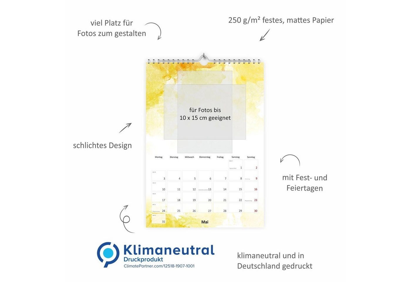 nikima Kalender zum Selbstbasteln »Bastelkalender Watercolor 2023«