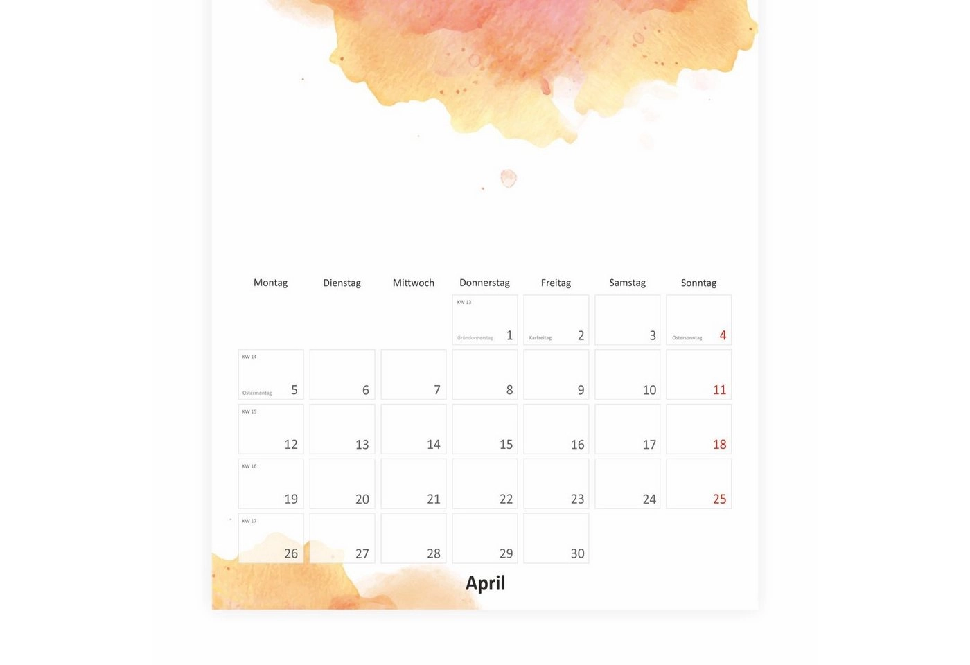 nikima Kalender zum Selbstbasteln »Bastelkalender Watercolor 2023«