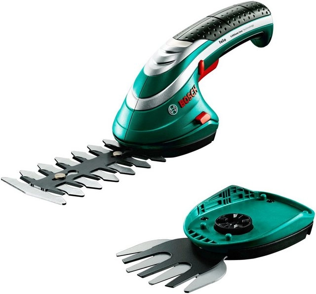 Bosch Home & Garden Akku-Gras- und Strauchscherenset »ISIO«, (Set, im Softcase, mit Messerschutz), 8/12 cm Arbeitsbreite, mit Akku und Ladegerät