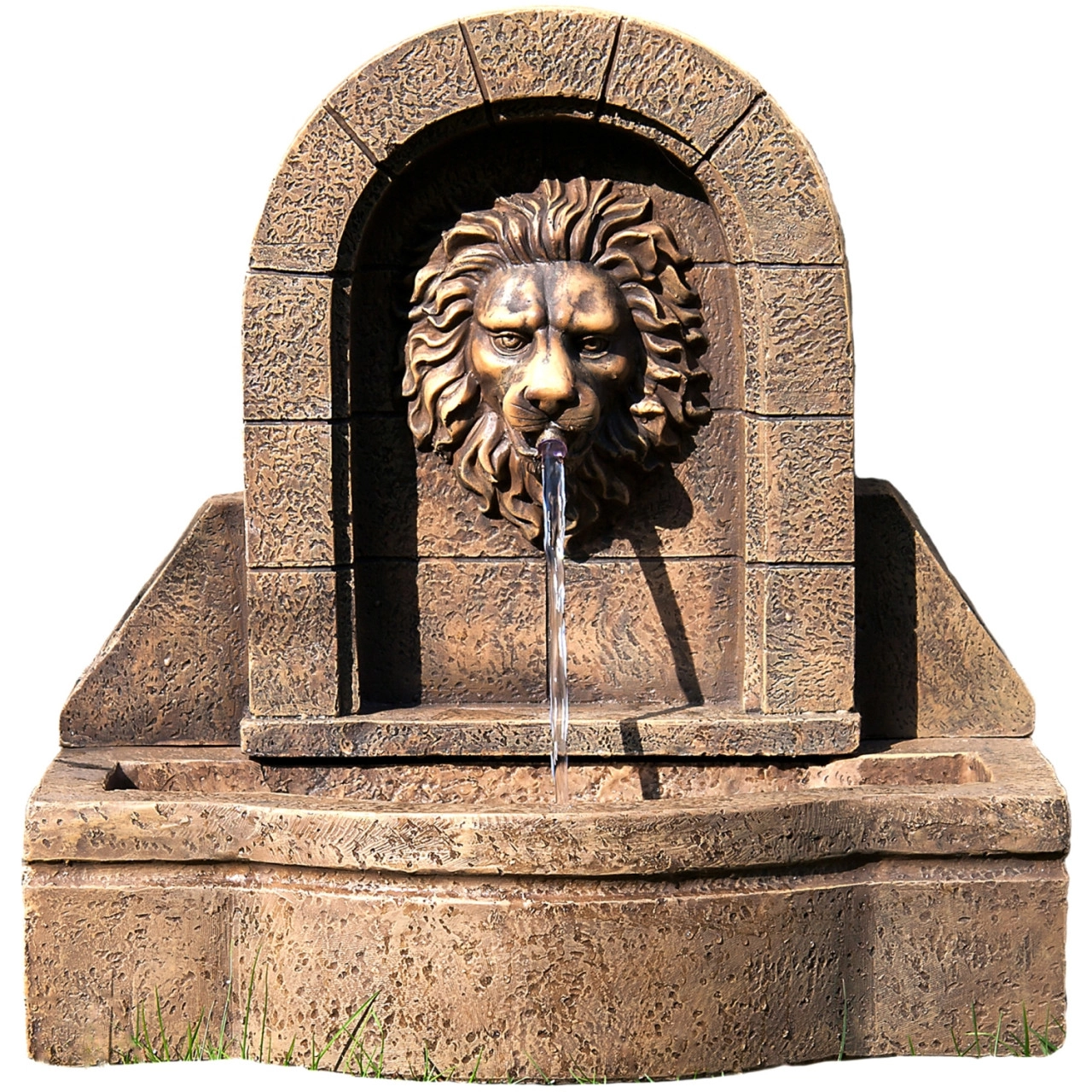 STILISTA® Gartenbrunnen, Löwenkopf, 50 x 54 x 29 cm