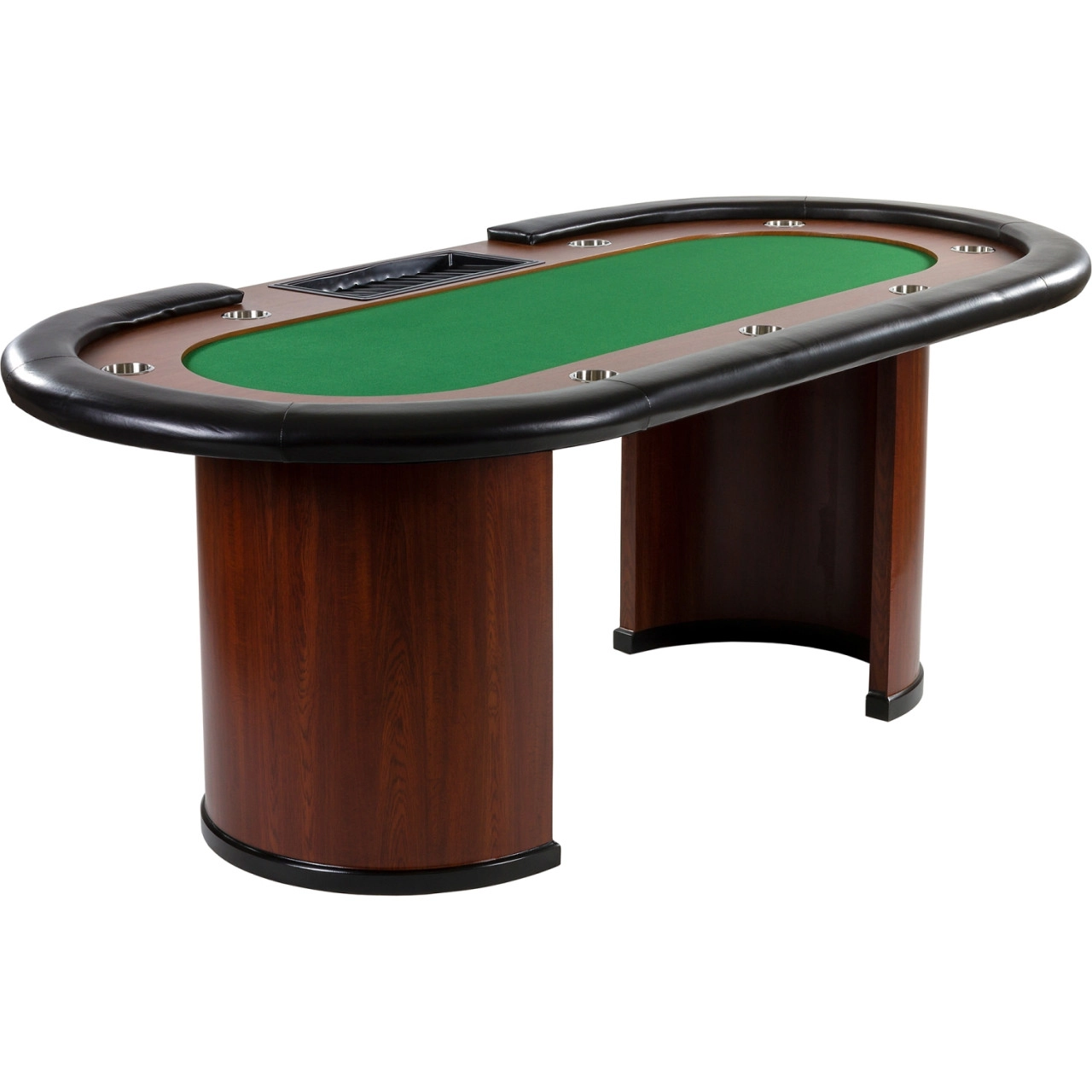 GAMES PLANET® XXL Pokertisch GRÜN ROYAL FLUSH, 213x106x75