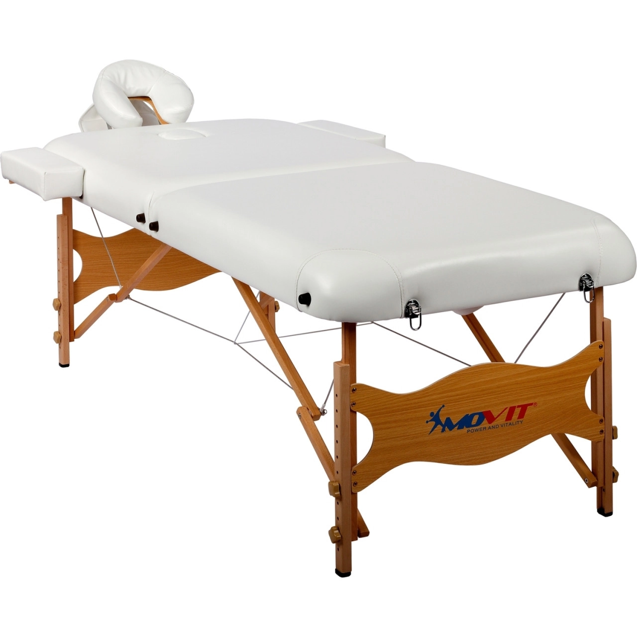 MOVIT® Deluxe Massageliege 80 cm breit Massagetisch, weiß