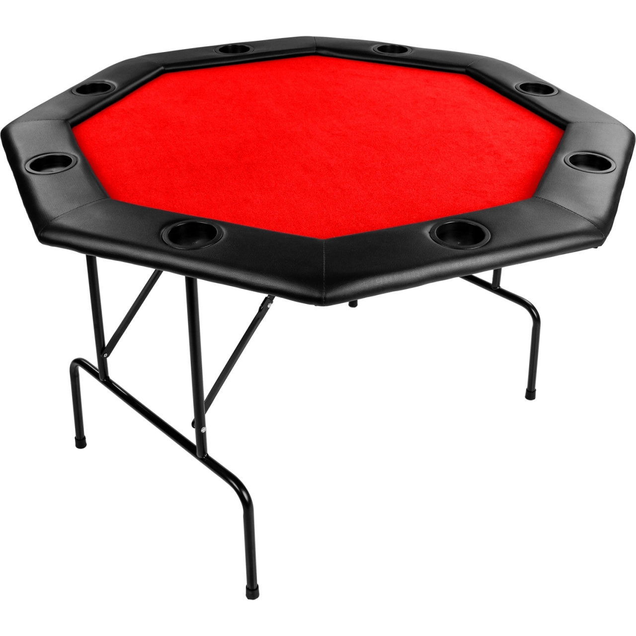 GAMES PLANET® Pokertisch 122x122x76cm, rot