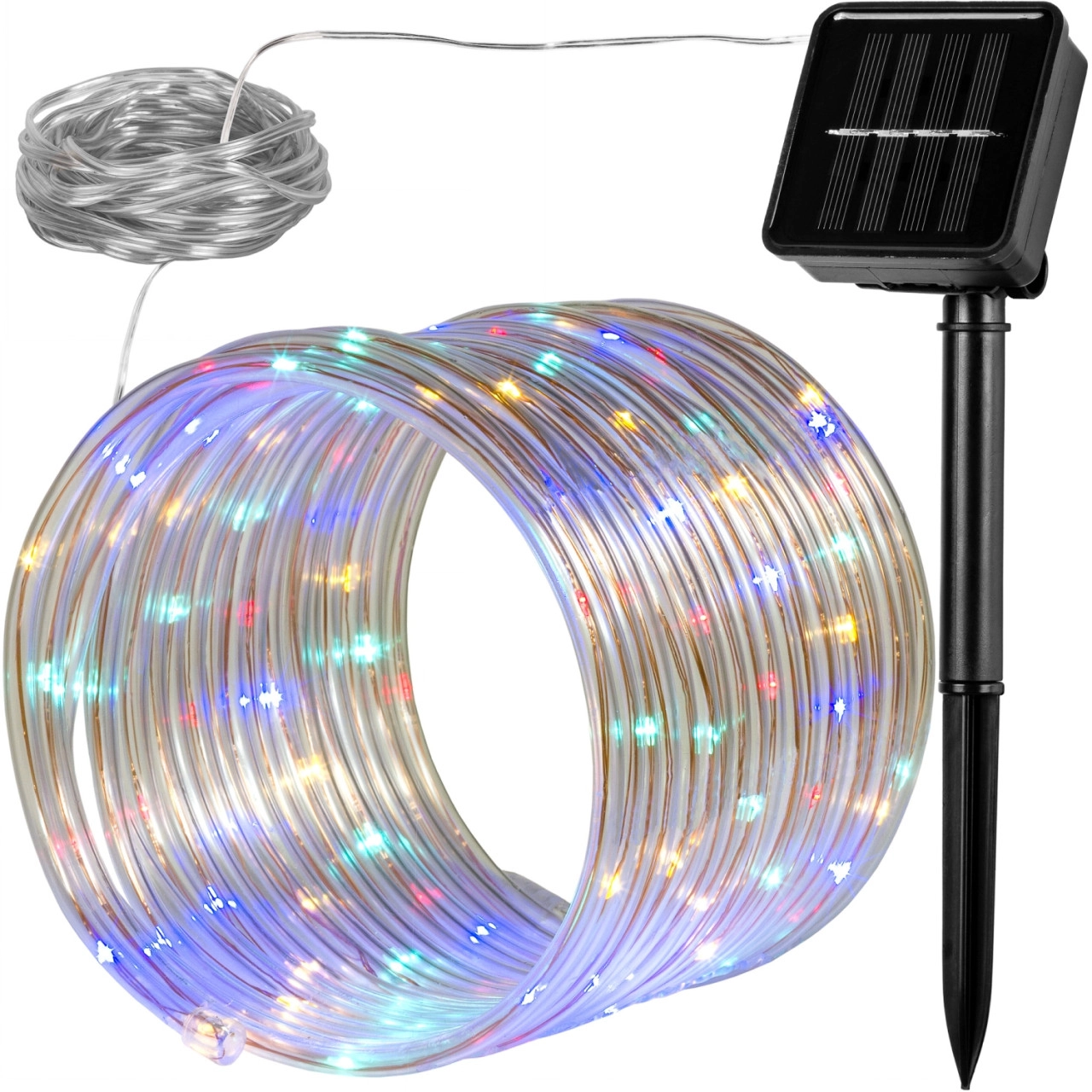 VOLTRONIC® 100 LED Solar Lichterschlauch, bunt