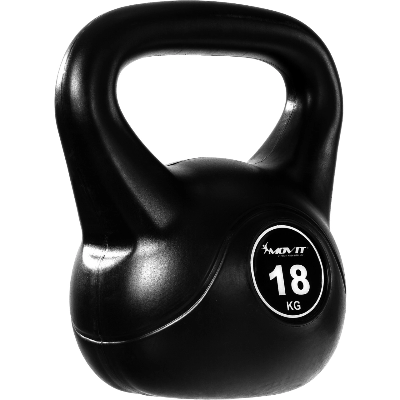 MOVIT® 18kg Kettlebell Kugelhantel schwarz