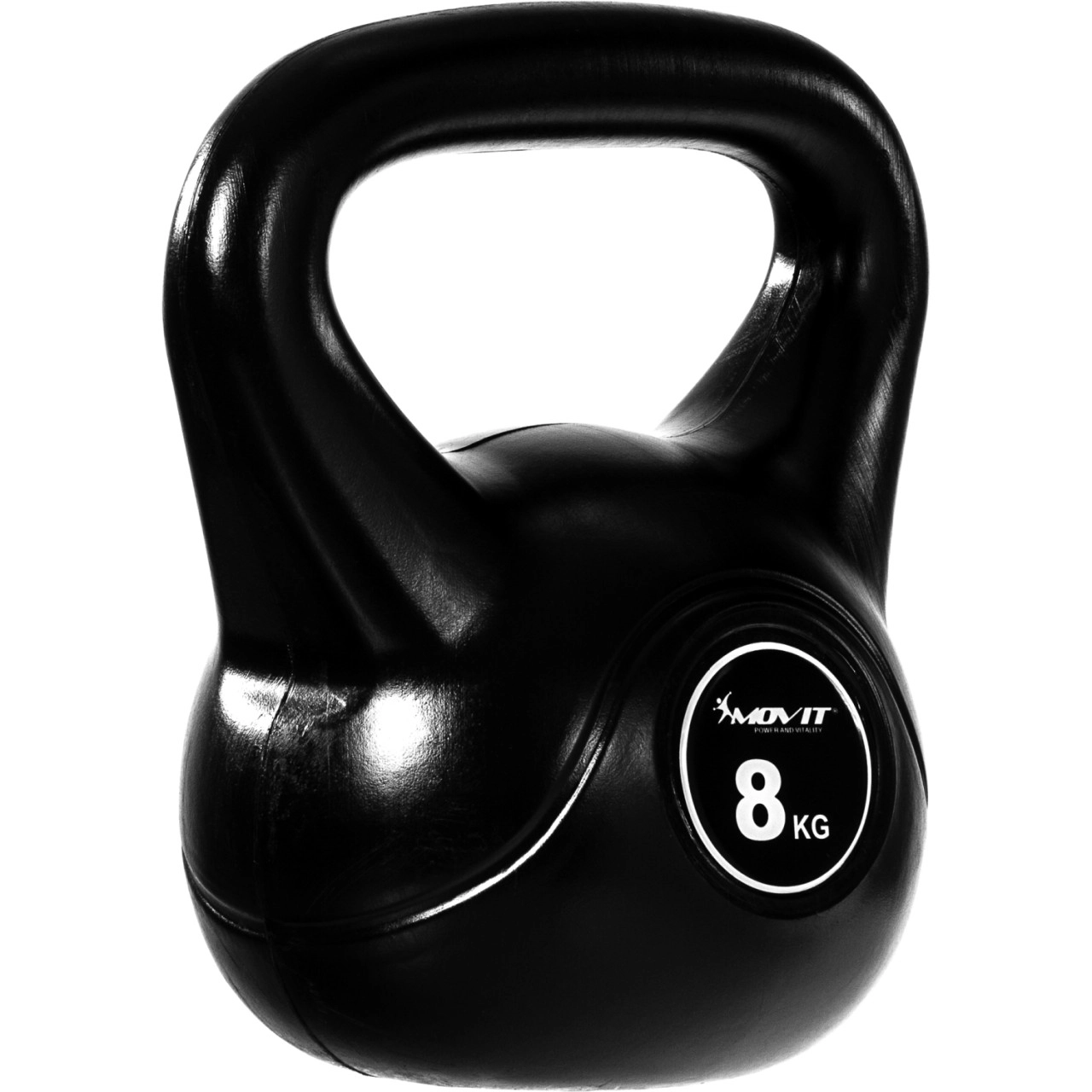 MOVIT® 8kg Kettlebell Kugelhantel schwarz