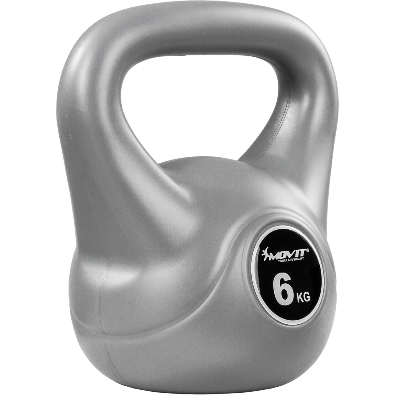 MOVIT® 6 kg Kettlebell Kugelhantel grau