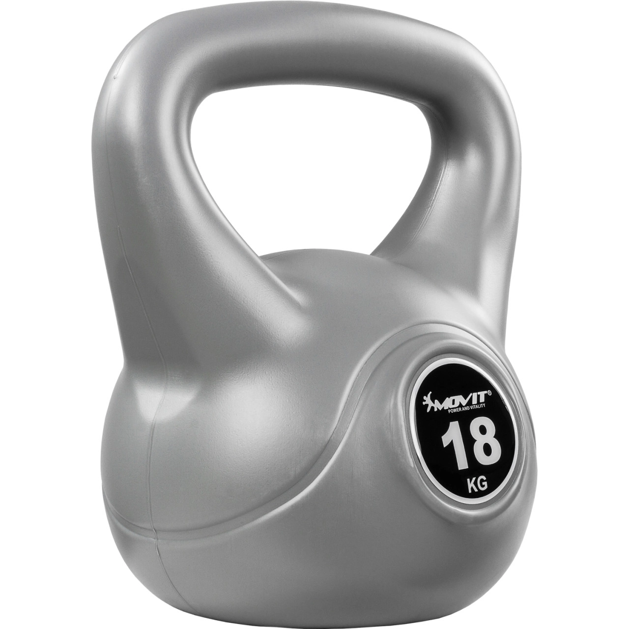 MOVIT® 18 kg Kettlebell Kugelhantel grau