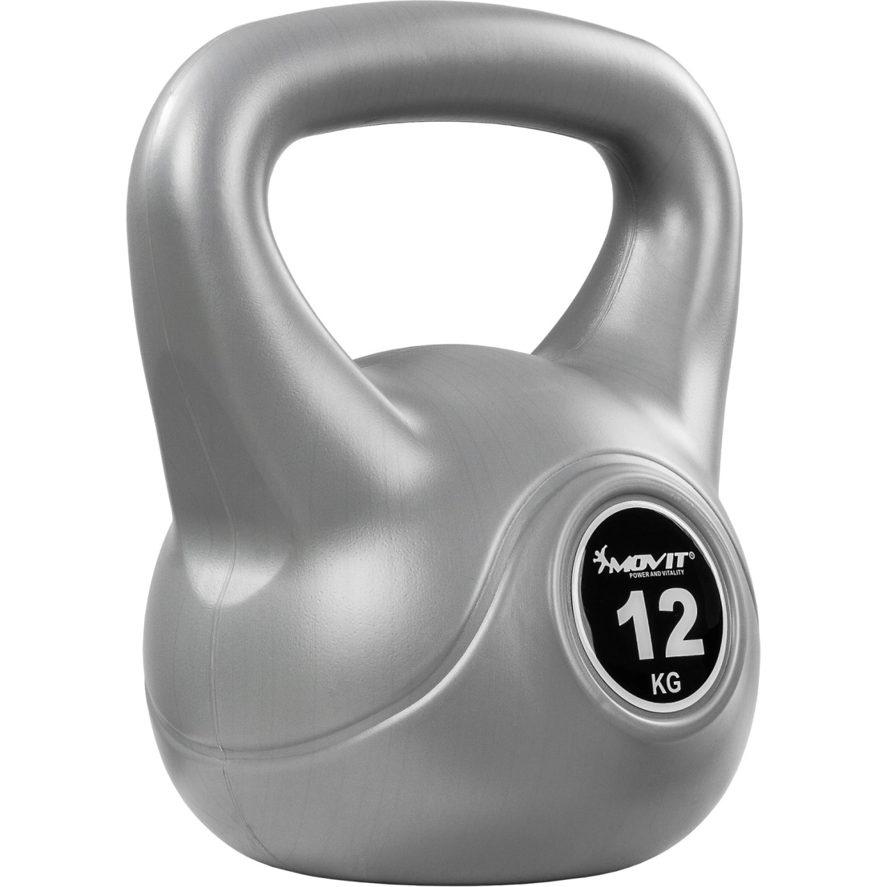 MOVIT® 12 kg Kettlebell Kugelhantel grau