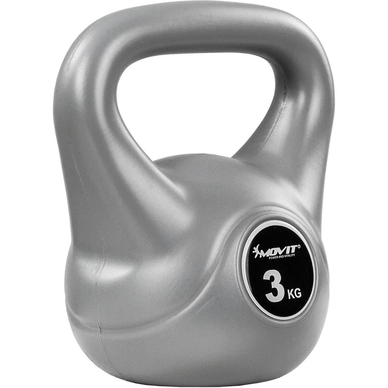 MOVIT® 3 kg Kettlebell Kugelhantel grau