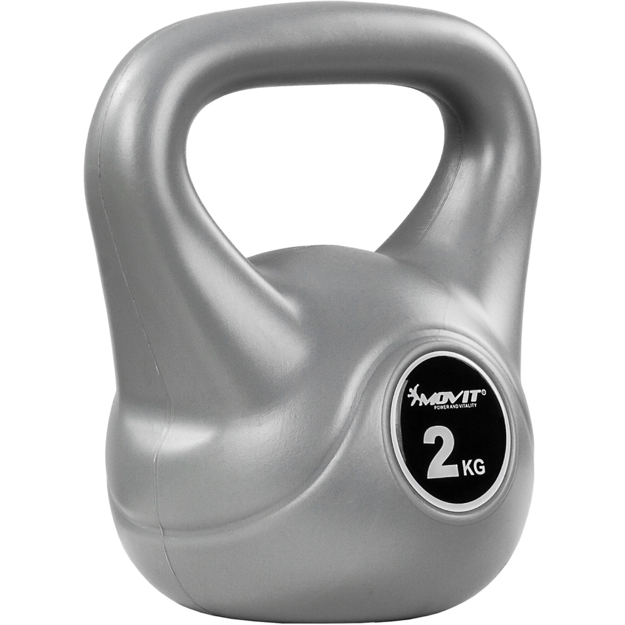 MOVIT® 2 kg Kettlebell Kugelhantel grau