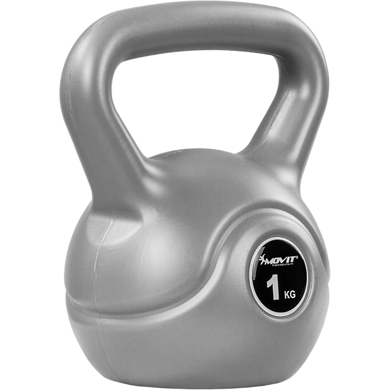 MOVIT® 1 kg Kettlebell Kugelhantel grau