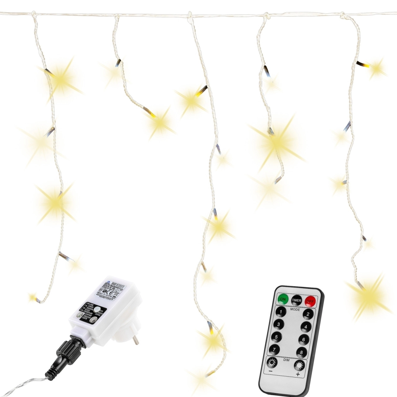 VOLTRONIC® 400 LED Lichterkette Eisregen, warmweiß, FB