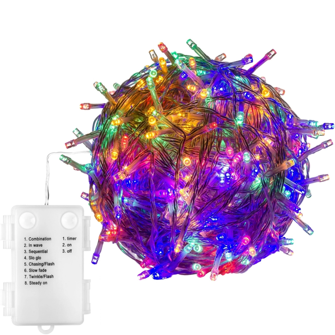 VOLTRONIC® 100 LED Lichterkette, bunt, Batt