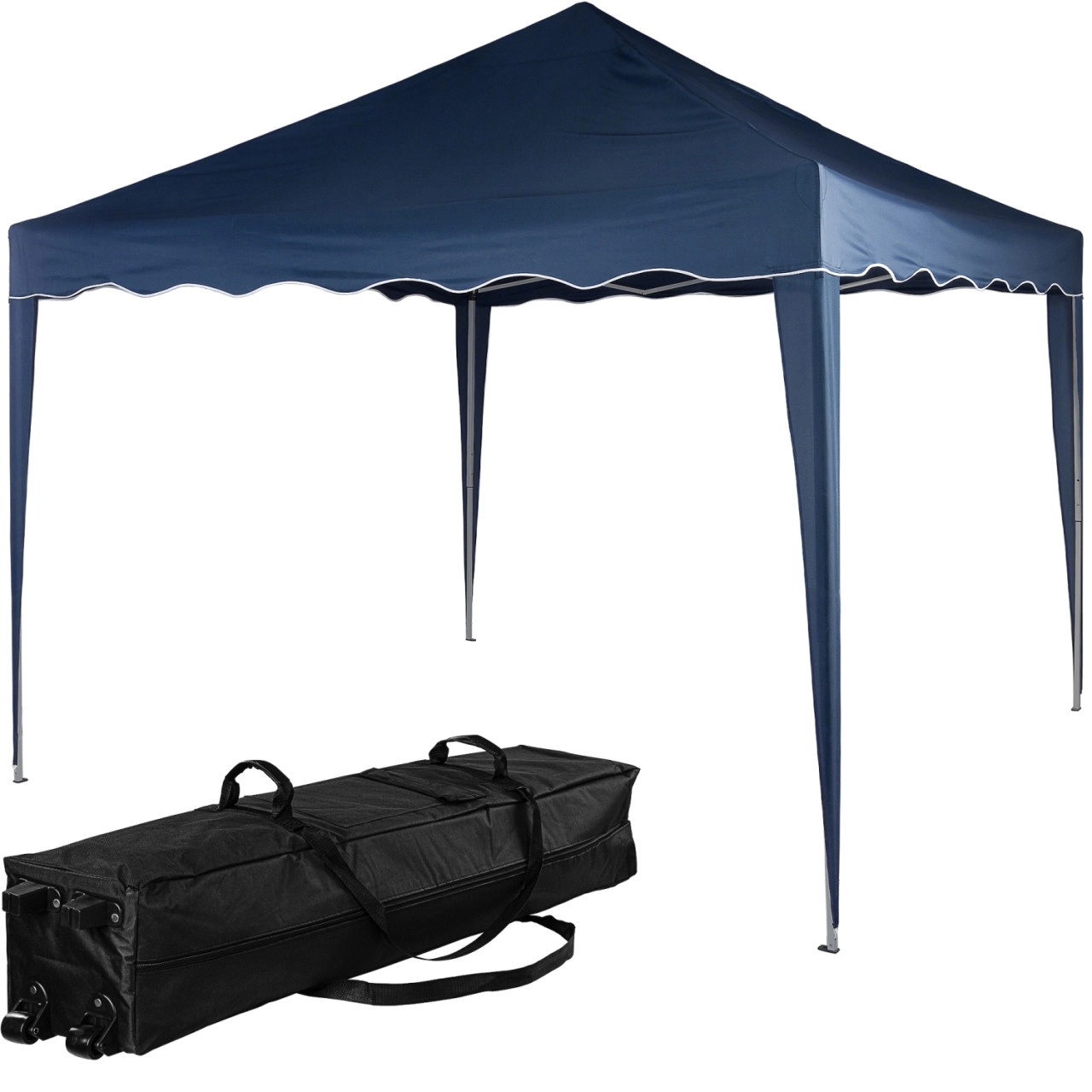 INSTENT Faltpavillon "BASIC" 3x3,Trolley, Stahl, blau