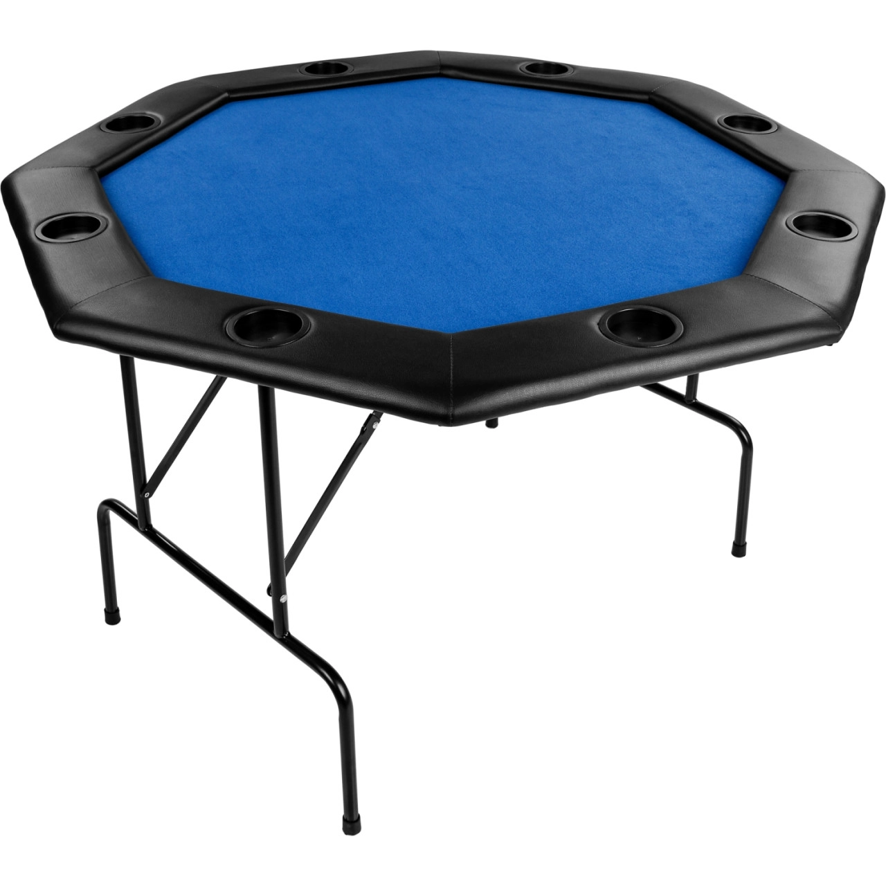 GAMES PLANET® Pokertisch 122x122x76cm, blau